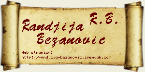 Ranđija Bežanović vizit kartica